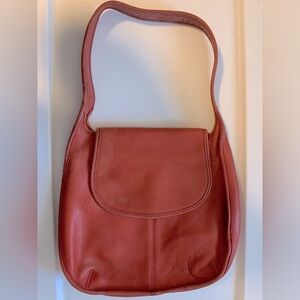 Vintage Red Coach Saddlebag Style Purse